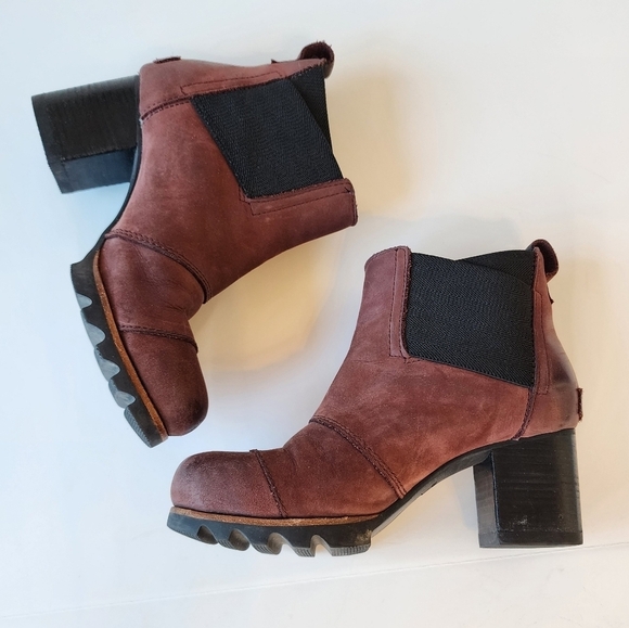 Sorel Redwood Addington Waterproof Heeled Chelsea Boots 5.5 - Picture 2 of 9
